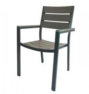8771100-04 Aluminum Restaurant Furniture - Durango Stackable Restaurant Hospitality Commercial Outdoor Arm Chair